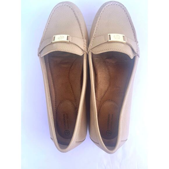 Giani Bernini Dailyn Beige Leather Slip On Casual Comfort Loafer Shoes Sz 9M - Picture 9 of 13